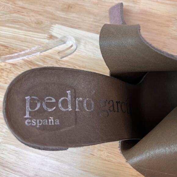 Pedro Garcia España Sandals Womens 40EU 9-9.5 Suede Ankle Strap Brown Peep Toe - Picture 7 of 9